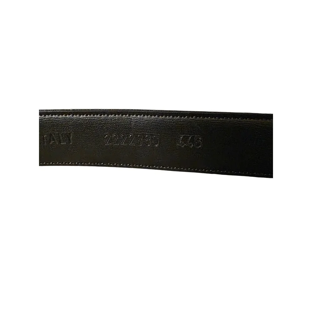 Vintage Ralph Lauren Navy Sterling Silver Stirrup Buckle Belt Italy‎ 90s Y2K M